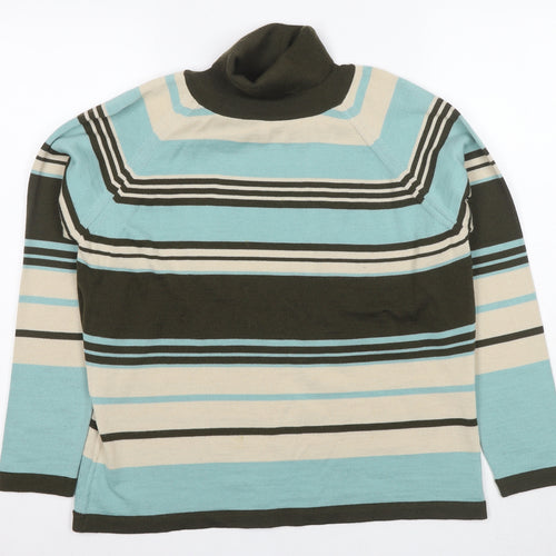 p4d Women's Multicoloured Roll Neck Jumper