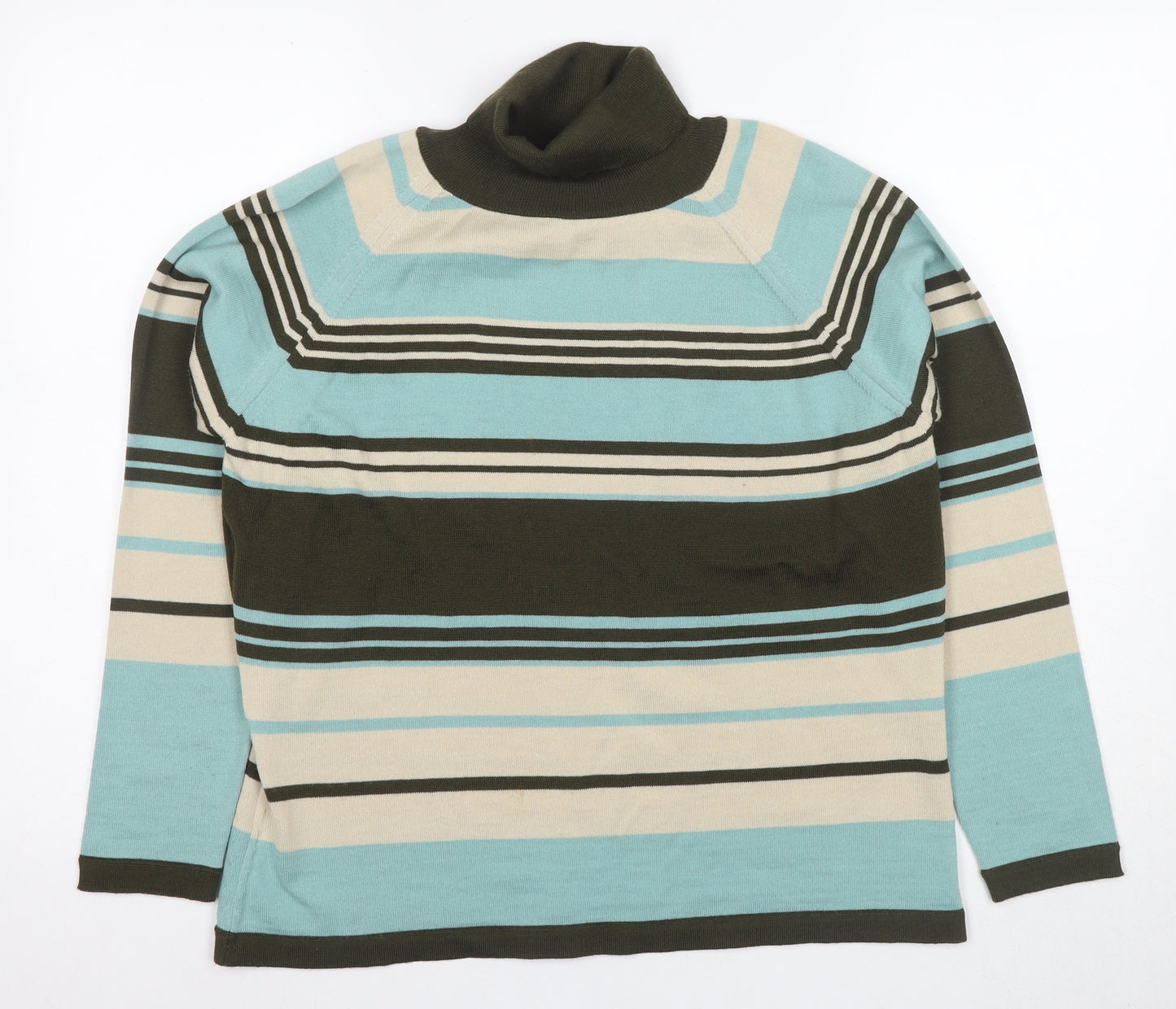 p4d Women's Multicoloured Roll Neck Jumper