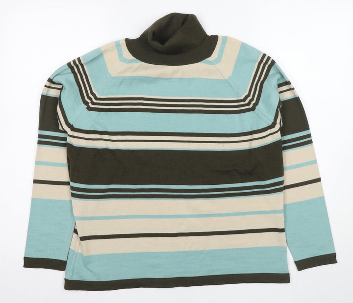 p4d Women's Multicoloured Roll Neck Jumper
