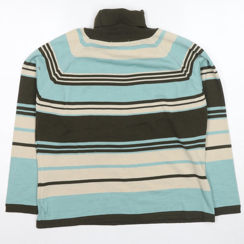 p4d Women's Multicoloured Roll Neck Jumper