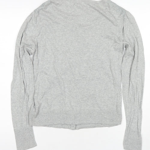 Oasis Women's Grey Long Sleeve Scoop Neck Cardigan