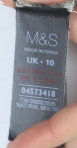 Marks and Spencer Grey Knit Dress, Size 10, Women's