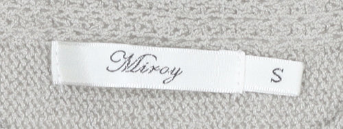 Mixroy Women's Grey V-Neck Chunky Knit Jumper, S