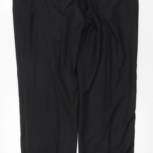 Marks and Spencer Men's Black Dress Trousers Regular Fit 38