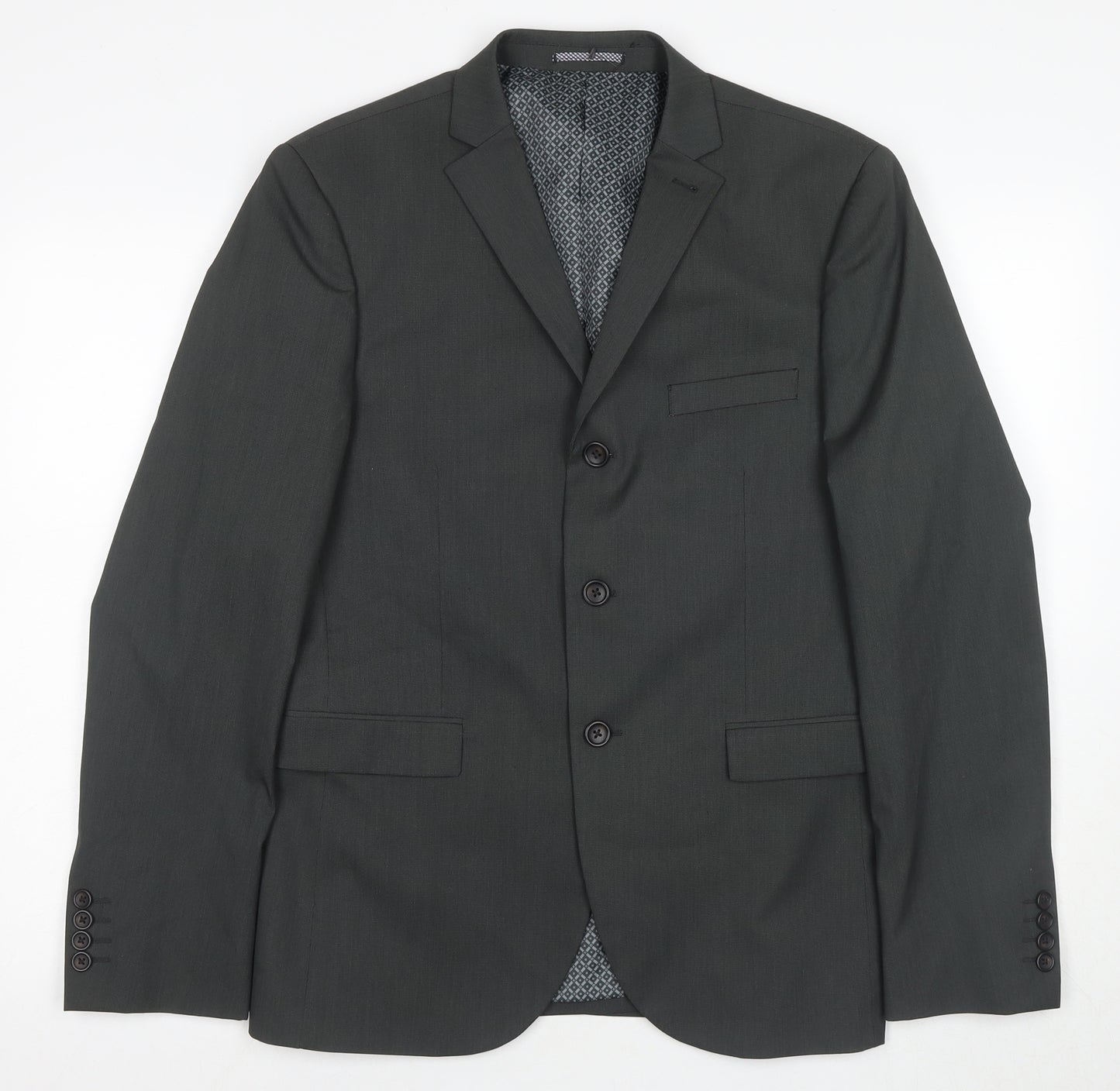Next Men's Black Blazer Regular Fit Size 40