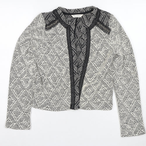 Miss Selfridge Women's Black Geometric Blazer Size 12