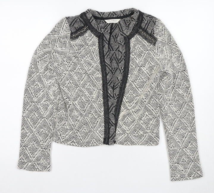 Miss Selfridge Women's Black Geometric Blazer Size 12
