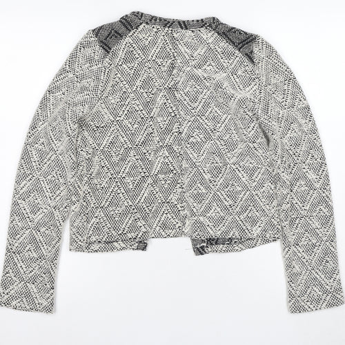 Miss Selfridge Women's Black Geometric Blazer Size 12