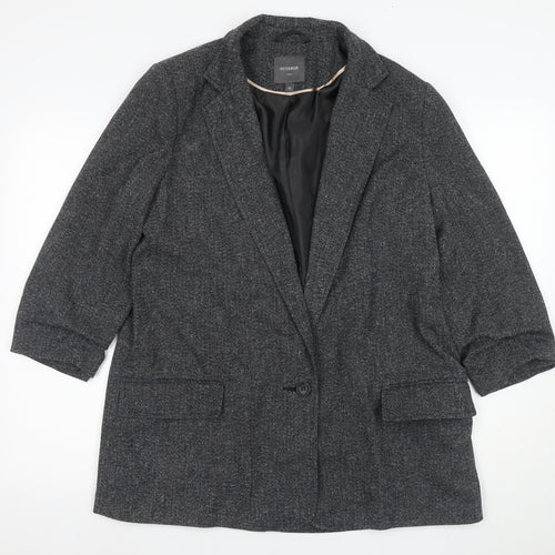 Next Women's Grey Classic Coat Size 16 Regular Fit