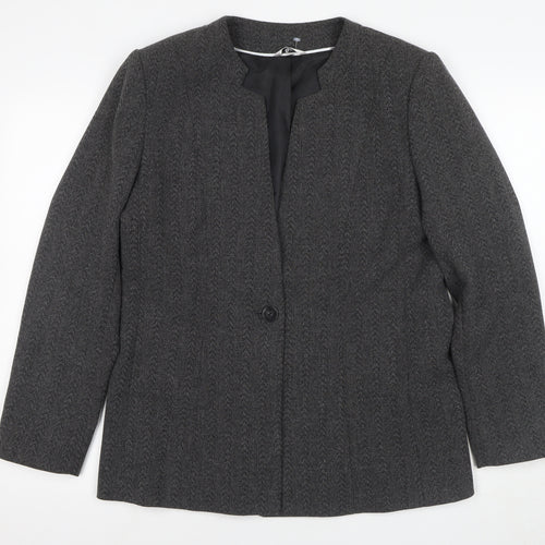 Kasper Women's Grey Blazer, Size 16, Business Wear