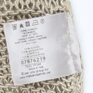 Marks and Spencer Womens Beige M Open-Knit Jumper