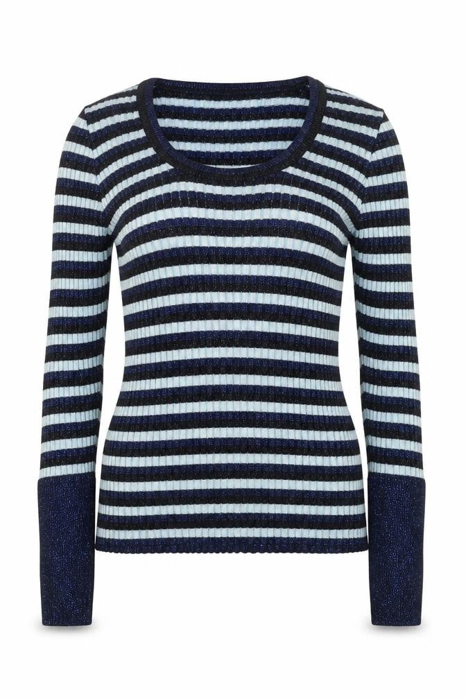 Front view of Zara Women's Multicoloured Stripe jumper 2XS
