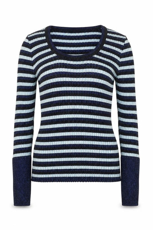Front view of Zara Women's Multicoloured Stripe jumper 2XS