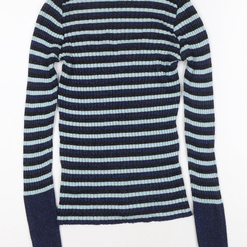 Zara Women's Multicoloured Stripe Pullover Jumper 2XS