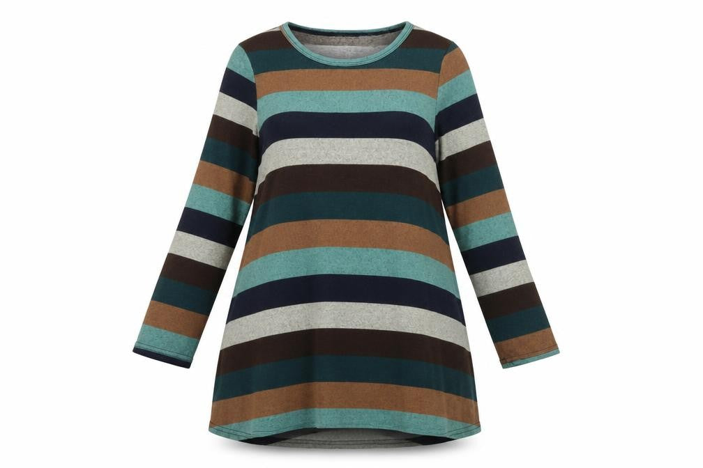 Apricot Women's Multicolour Striped Trapeze Dress Size 12