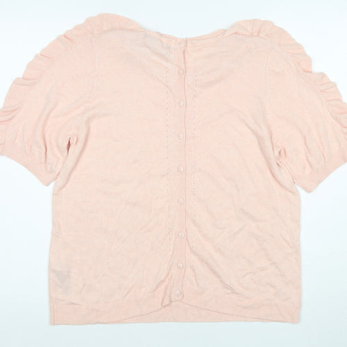 Marks and Spencer Women's Pink Blouse - Size 16