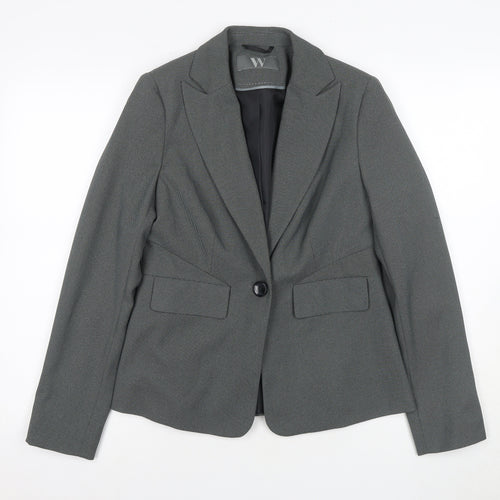 BHS Grey Women's Suit Jacket Size 10 Classic Fit