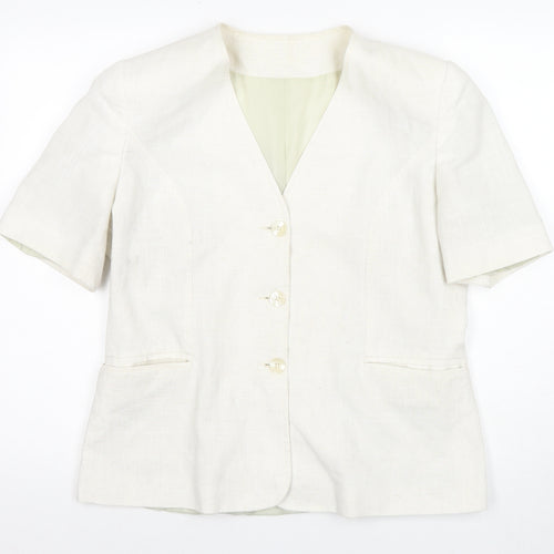 Debenhams Women’s Ivory Linen Suit Jacket Size 14