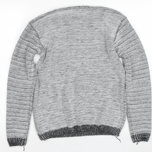 Quiz Women's Black & White Heart Pullover Jumper M