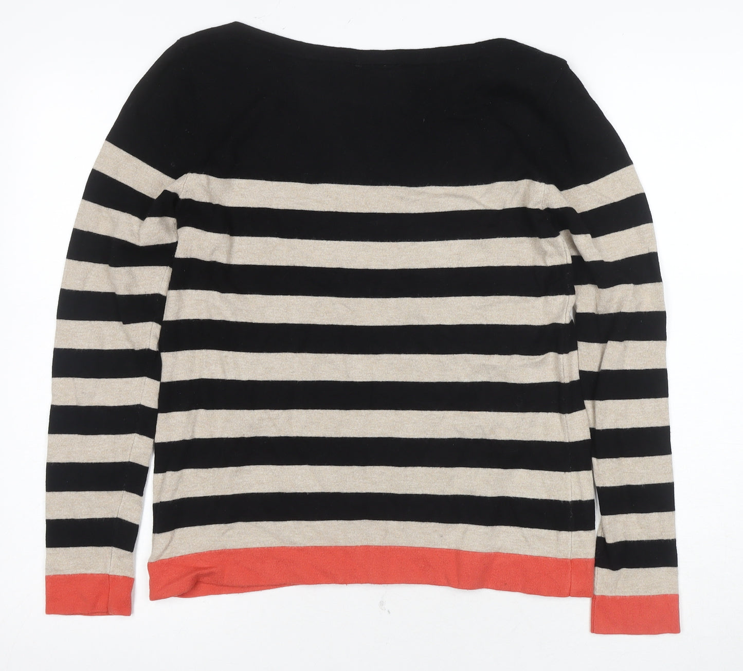 Wallis Women's Striped Jersey Top, Black/Beige, Size 12