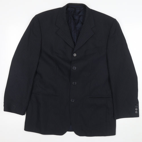 Jonathan Adams Men's Black Pinstripe Blazer Size 38S