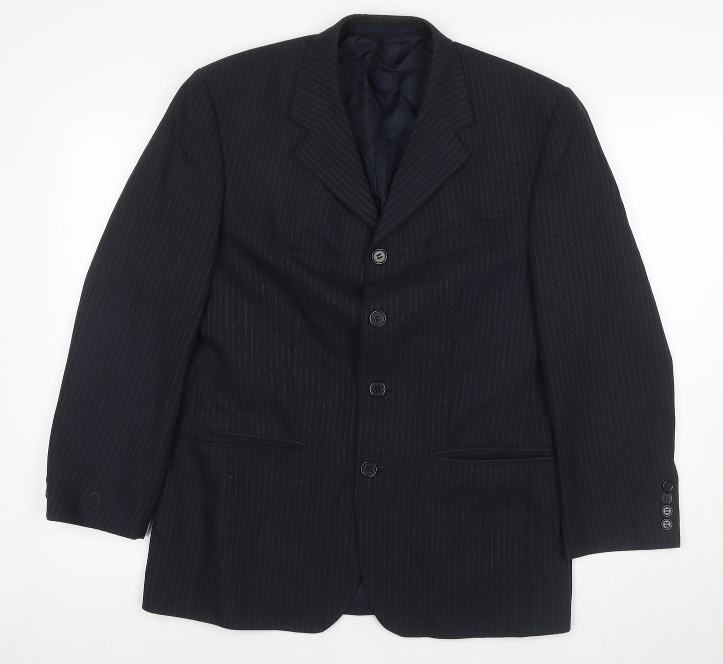 Jonathan Adams Men's Black Pinstripe Blazer Size 38S