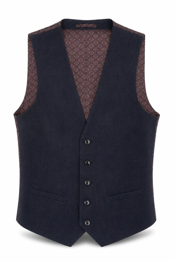 Burton Mens Brown Slim Fit Suit Waistcoat S