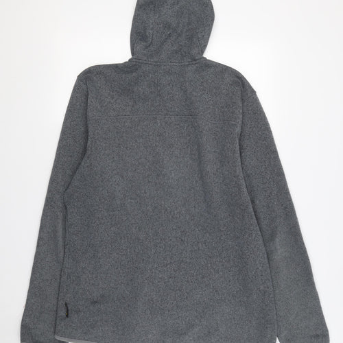 Jack Wolfskin Men's Grey XL Fleece Full Zip Hoodie