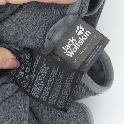 Jack Wolfskin Men's Grey XL Fleece Full Zip Hoodie