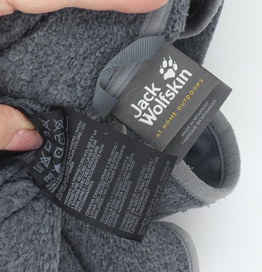 Jack Wolfskin Men's Grey XL Fleece Full Zip Hoodie
