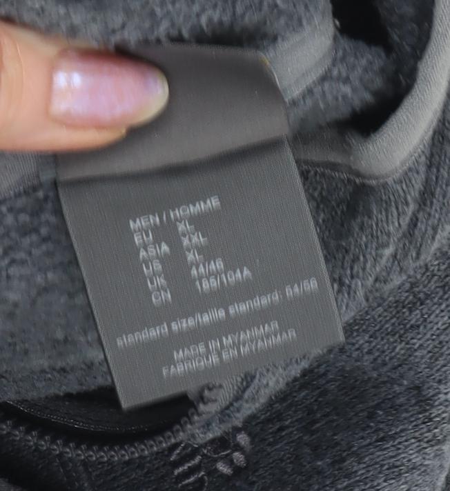 Jack Wolfskin Men's Grey XL Fleece Full Zip Hoodie