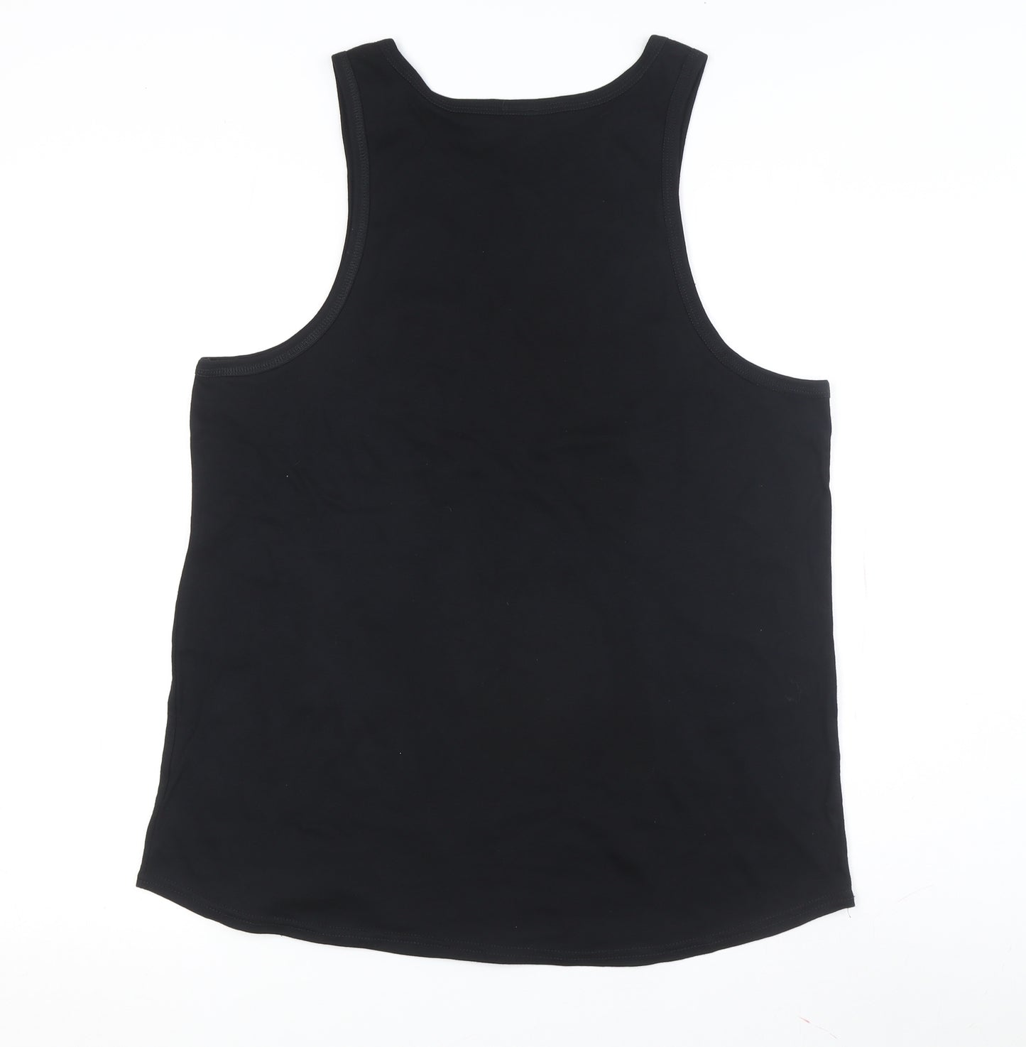 Apparel Noir Men's Black Graphic Sleeveless T-Shirt, Size 16