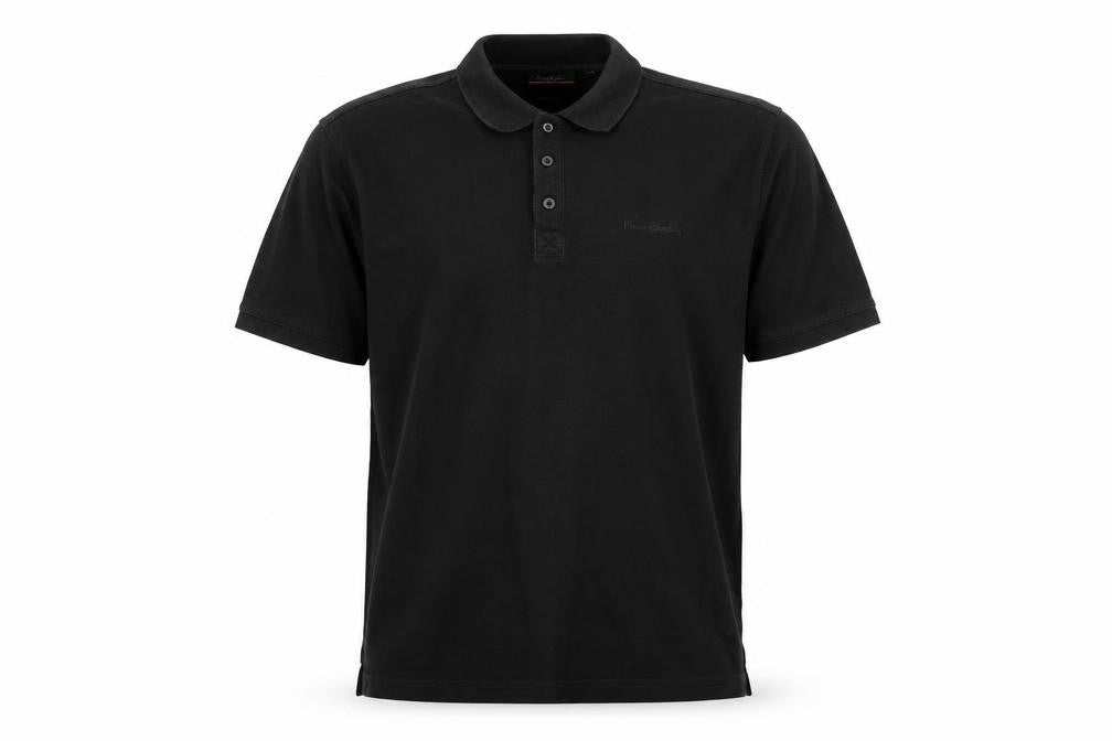 Front view of Pierre Cardin Men's Black XL Polo, Regular Fit