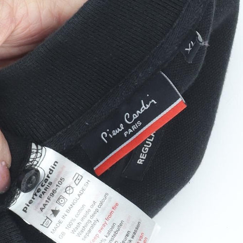 Pierre Cardin Men's Black XL Polo, Regular Fit