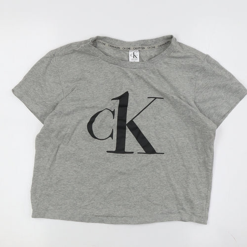 Calvin Klein Grey Unisex T-Shirt M Casual