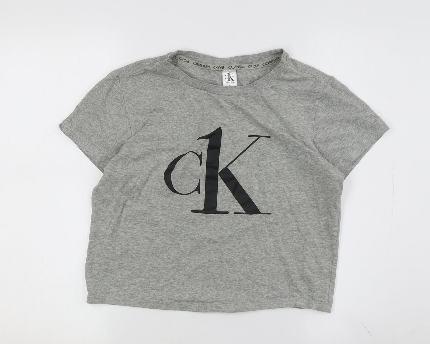 Calvin Klein Grey Unisex T-Shirt M Casual