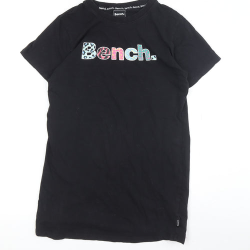 Bench Girls Kids Black T-Shirt Dress 16 Years
