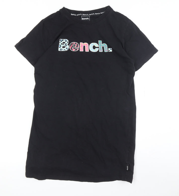 Bench Girls Kids Black T-Shirt Dress 16 Years
