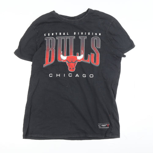 NBA Teens Black Chicago Bulls T-Shirt 13 - Sports Graphic Print