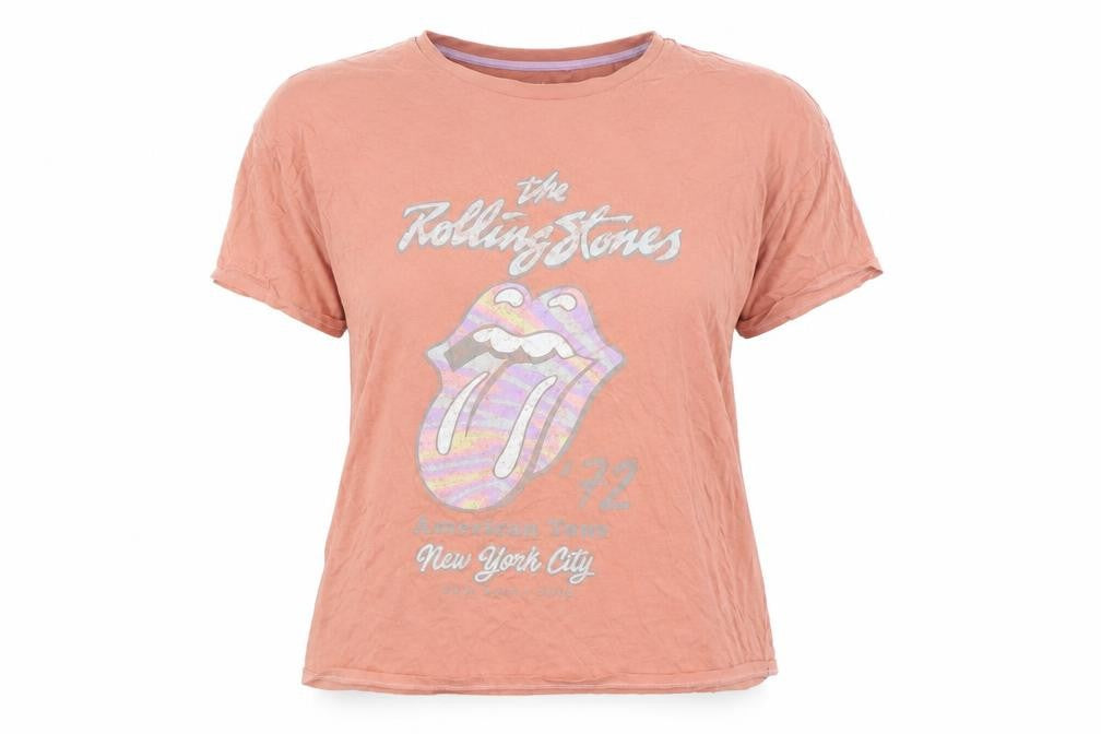 George Women's Orange Rolling Stones T-Shirt, Size 18, Casual