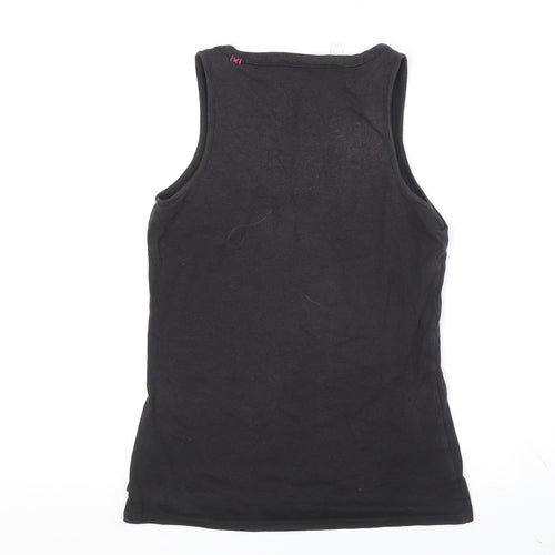 Quechua Women's Black Tank Top, Size M, Lightweight Jersey