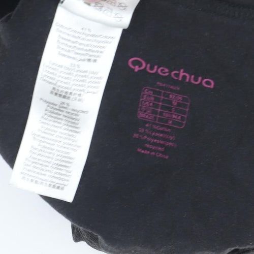Quechua Women's Black Tank Top, Size M, Lightweight Jersey