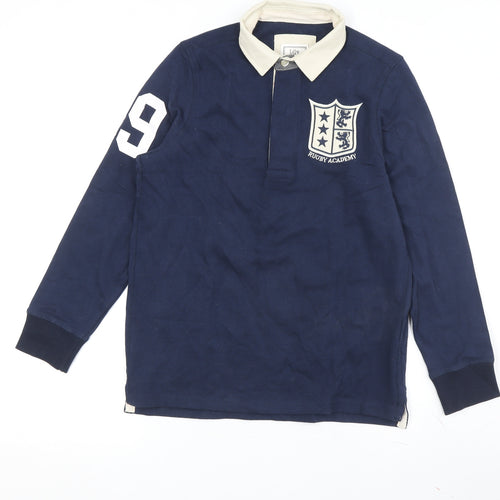 Lily & Dan Boys Blue Polo Long Sleeve Rugby Shirt 11-12 Years