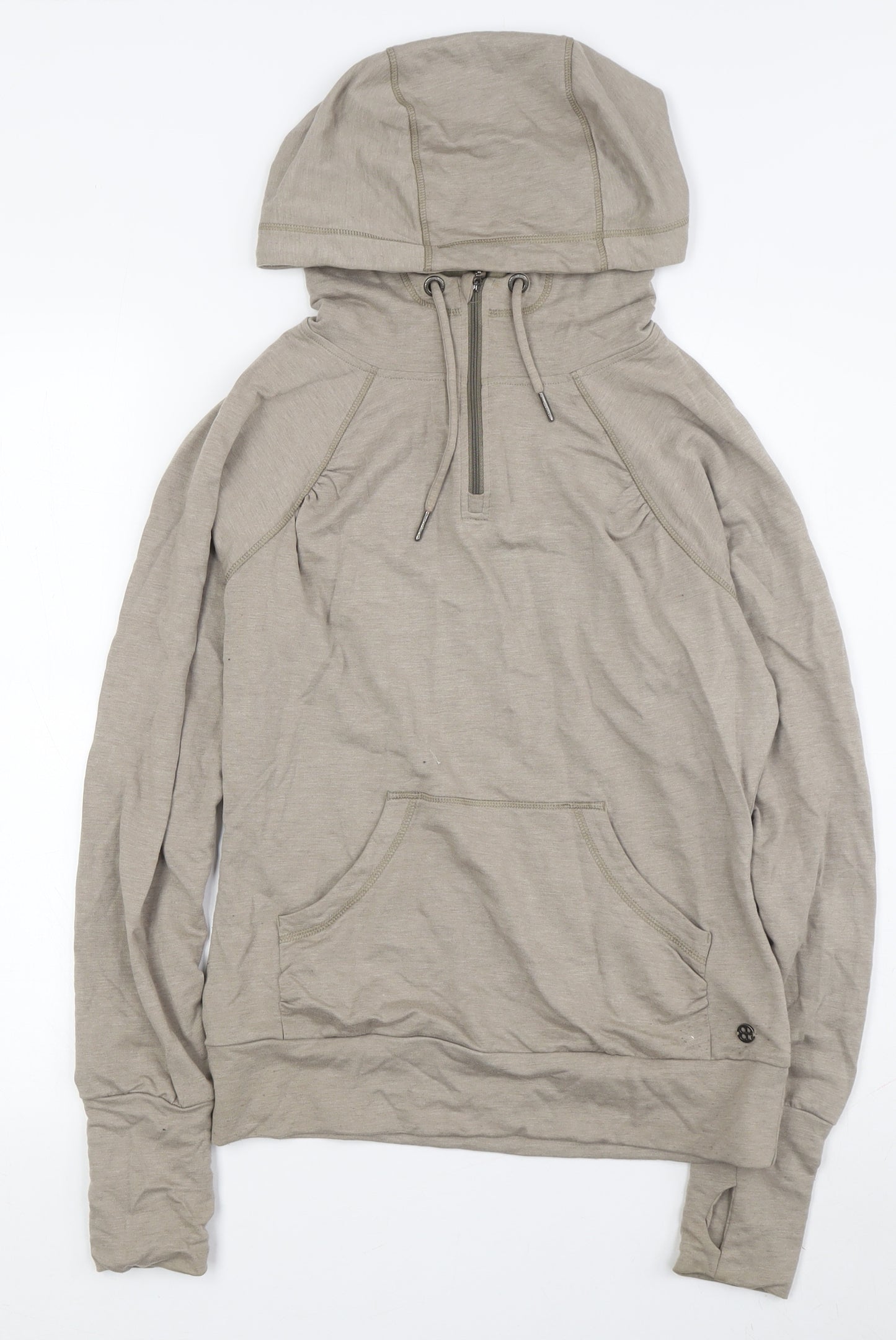 Sweaty Betty Women's Beige Hoodie Size S - Comfortable Activewear