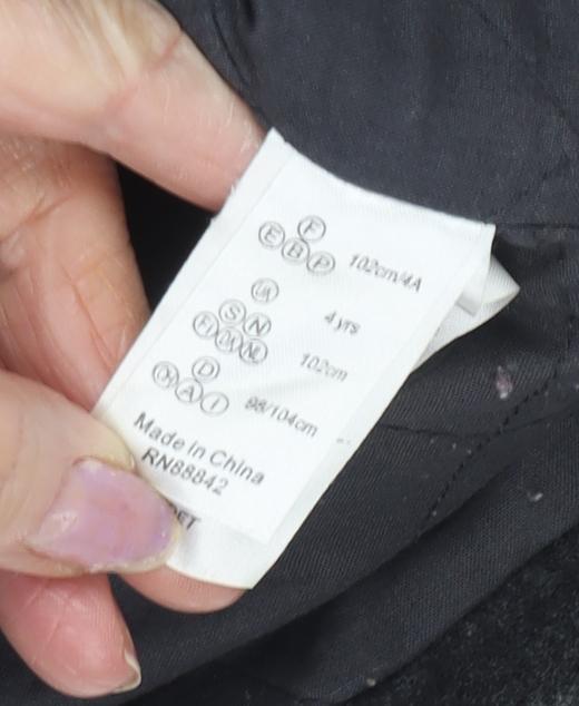 Vertbaudet Boys Grey Pea Coat, 4 Years - Warm & Stylish