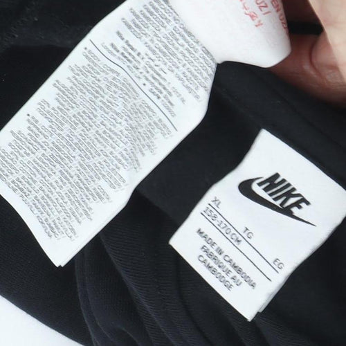 Nike Boys Black Pullover Hoodie XL Sports Logo