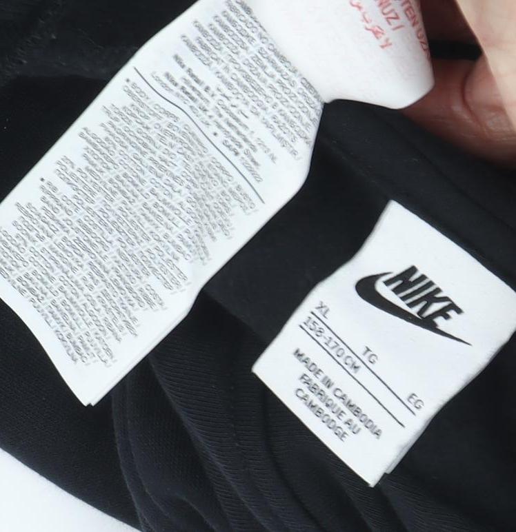 Nike Boys Black Pullover Hoodie XL Sports Logo