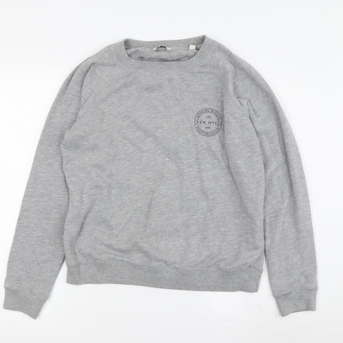 Jack Wills Women's Grey Pullover Sweatshirt Size 4