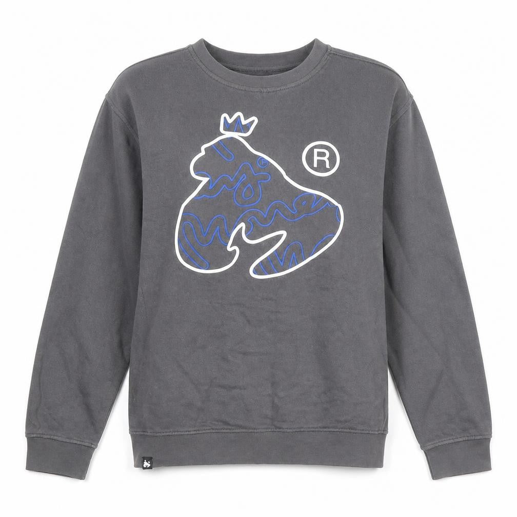Front view of Money Teens Grey Logo Sweatshirt 14 Years