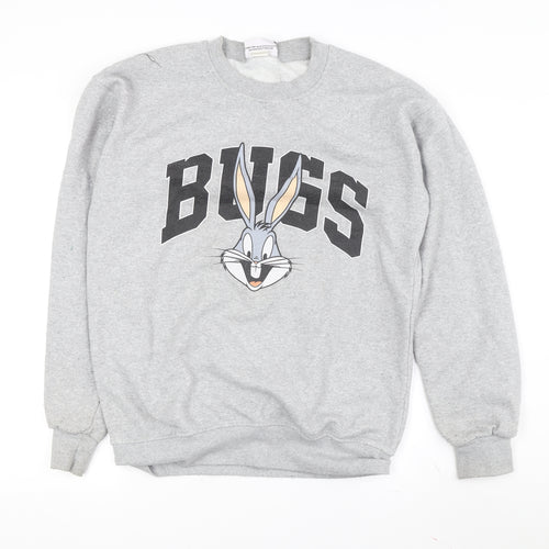 Looney Tunes Grey Women's Sweatshirt Size 8